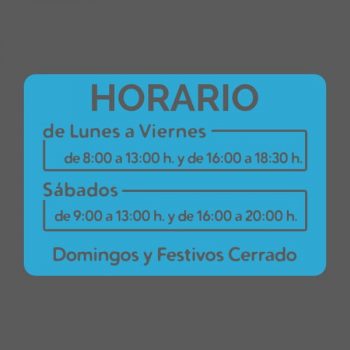 vinilo horario rectangular apaisado