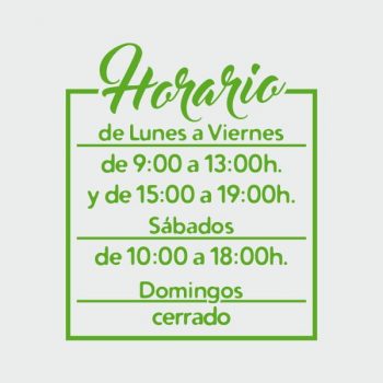 vinilo horario rectangular vertical