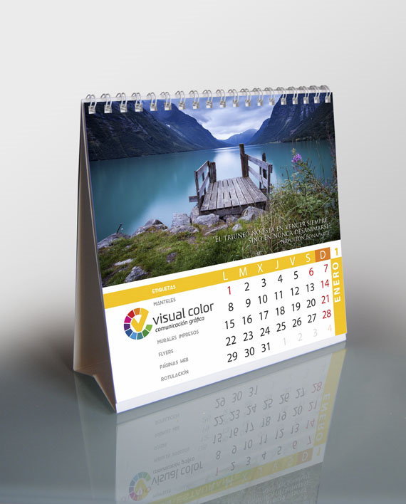 Calendarios de Sobremesa visual color